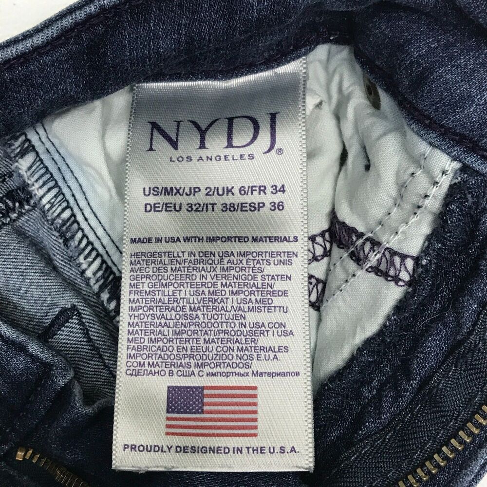 NYDJ Straight Capri Jeans Womens SZ 2 Blue Denim 26"W x 22" Inseam LiftXTuckTech - Picture 8 of 16